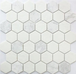 Mosaic Carrara Hexagon 12x12 - Tiles and Deco