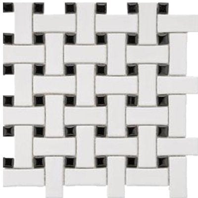 White Basket Weave 12x12