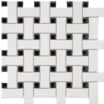 White Basket Weave 12x12 - Tiles and Deco