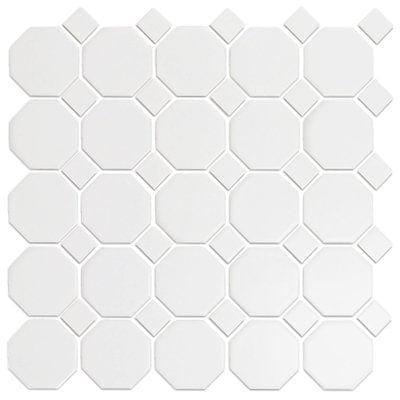 12x12 Snow White Octagon Tile