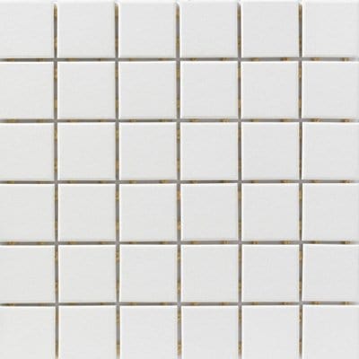 2X2 Porcelain Mosaic Snow White 12x12 - Tiles and Deco