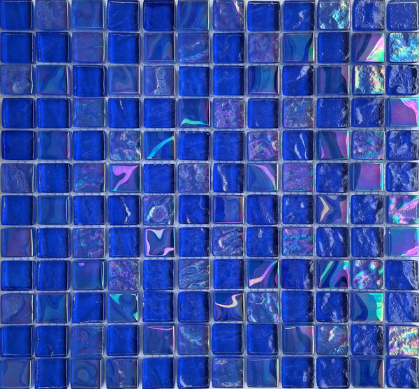Cayman Cobalt Blue 1x1 - Pool Tile is an Exquisite Tile made of glass suitable for swimming pool, shower walls, backsplash, Jacuzzi, and spa - Tiles and Deco