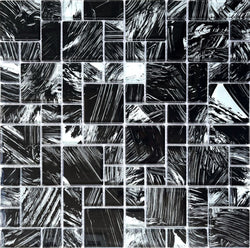 Dali Black Mix Glass Tile - Tiles and Deco