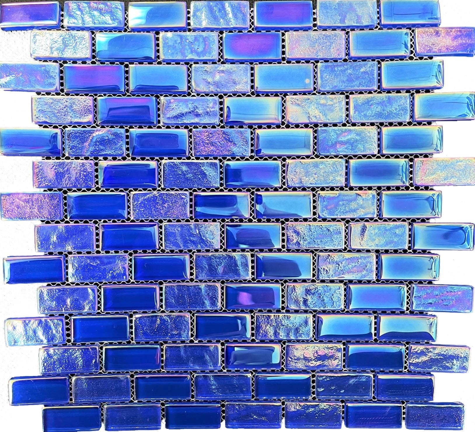 Glare Cobalt Brick Tile - Tiles and Deco