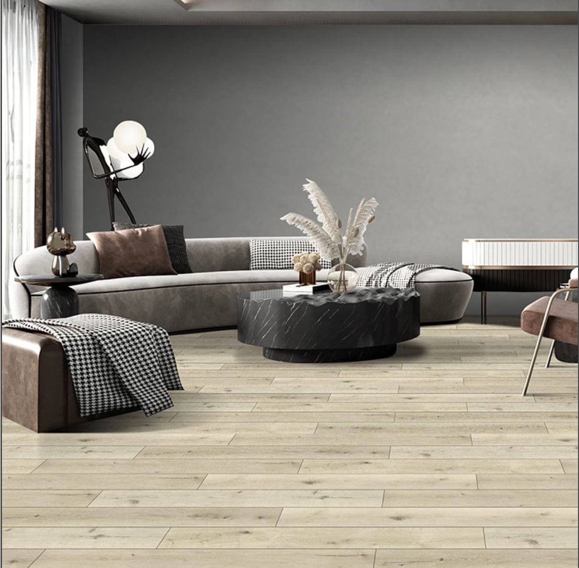 Luxury Vinyl Flooring - Hickory Sand 9x60 - $3.97/SQFT - Tiles and Deco
