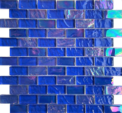 Cayman Cobalt Blue 1x2 - Pool Tile is an Exquisite Tile made of glass suitable for swimming pool, shower walls, backsplash, Jacuzzi, and spa - Tiles and Deco