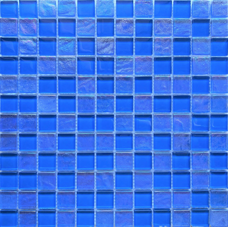 Navy Blue 1X1 Glass tile can be used in pools, Spas, Waterlines, Walls, Bathrooms, Showers, and Backsplash - Tiles and Deco