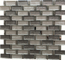 Luxe 1X2 Brick Silver Beige tile is great for Accent Walls, Backsplash, Decorations Walls, Bathrooms, Shower floors. and More - Tiles and Deco