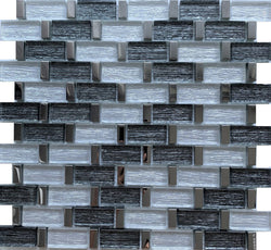 Luxe 1x2 Brick Silver Grey tile is great for Accent Walls, Backsplash, Decorations Walls, Bathrooms, Shower floors. and More - Tiles and Deco