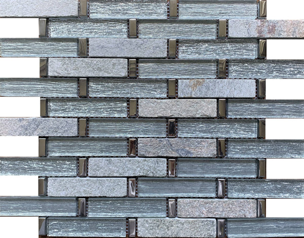 Luxe Stone Grey 1x4 tile is great for Accent Walls, Backsplash, Decorations Walls, Bathrooms, and More - Tiles and Deco