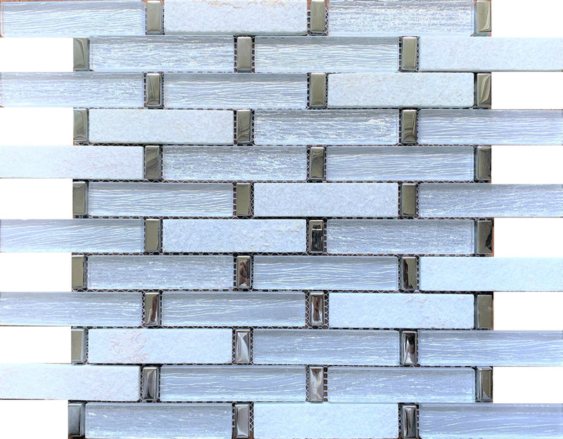 Luxe Stone White 1x4 tile is great for Accent Walls, Backsplash, Decorations Walls, Bathrooms, and More- Tiles and Deco