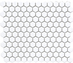 White 1x1 Hexagon 12x12 - Tiles and Deco