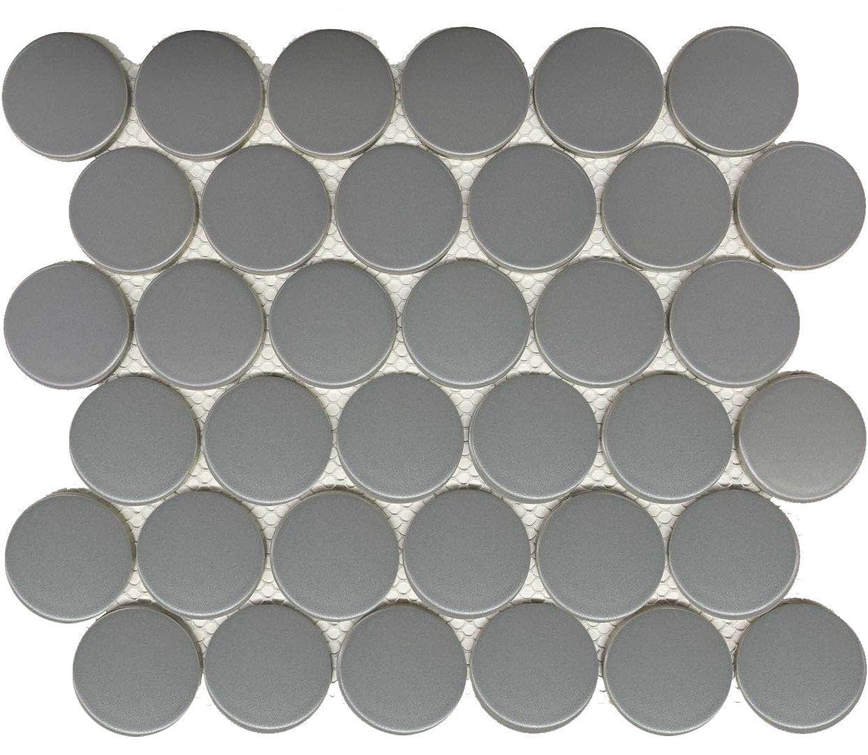 2" Gray Matte Dots 12x12 - Tiles and Deco