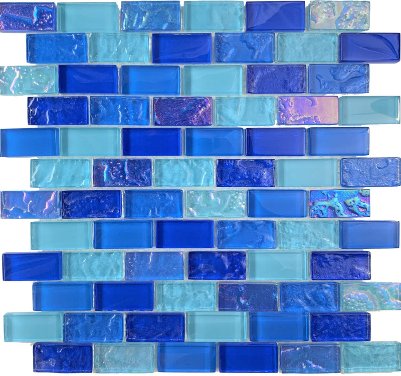 Caribbean Glass Tile 1x2 - Tiles and Deco
