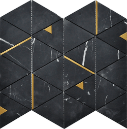 Mosaic Nero Marquina Triangle 12x14 - Tiles and Deco