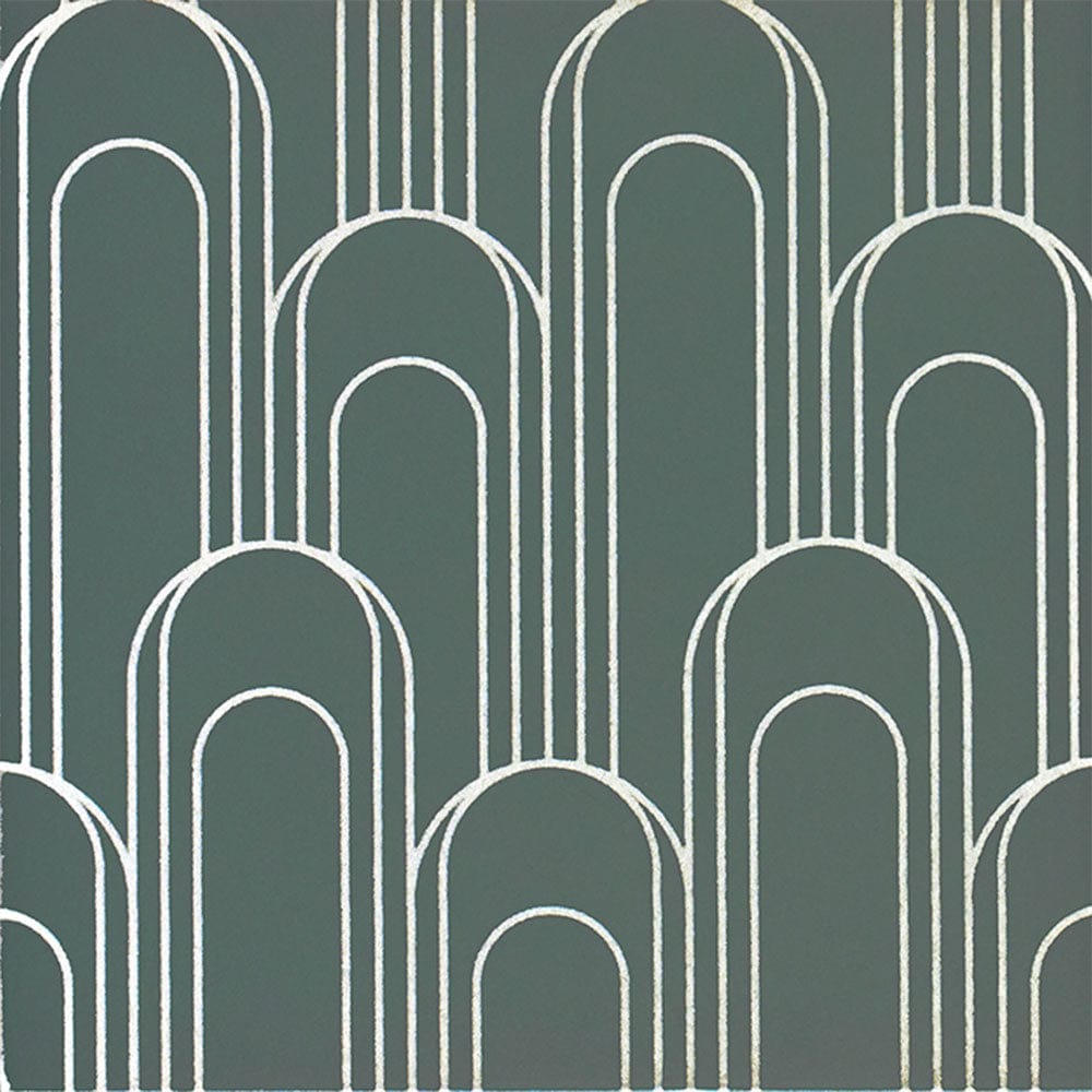 Oval Green White - Tiles and Deco