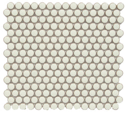 Pearl White Penny Round 12x12 - Tiles and Deco