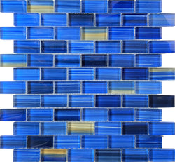 Pineapple Blue 1x2 Pool Tile - Tiles and Deco
