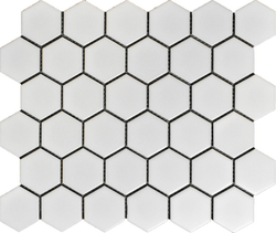 White 2x2 Hexagon 12x12 - Tiles and Deco