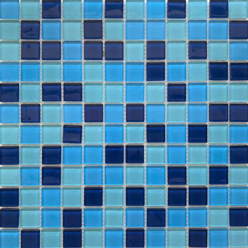 Royal Blue 1x1 Glass Tile - Tiles and Deco