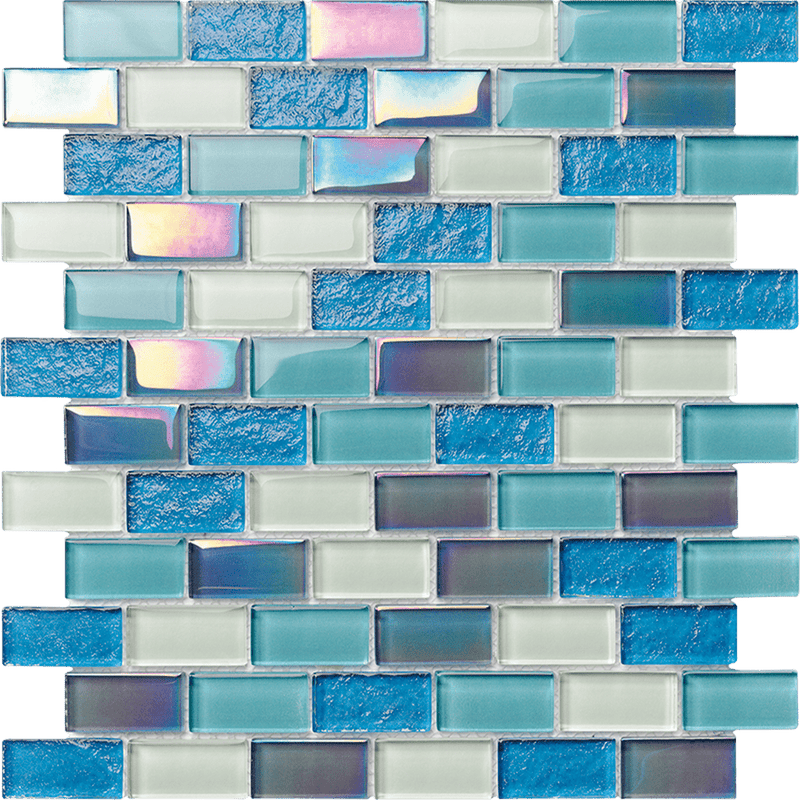 Summer Breeze 1X2 tile is an Exquisite Tile made of glass suitable for swimming pool, shower walls, backsplash, Jacuzzi, and spa - Tiles and Deco