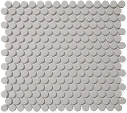 Mosaics Gray Matte Penny Round 12x12 