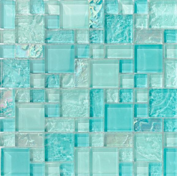Bahamas Aqua Mix Pool tile is suitable for swimming pools, shower walls, backsplashes, Jacuzzis, and spas - Tiles and Deco