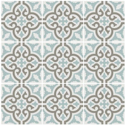 Hydraulic Aqua Tile 8″x 8″ - Tiles and Deco