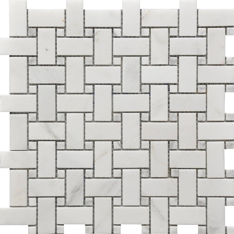 Mosaic Basket Weave Marble 12x12 - Tiles and Deco