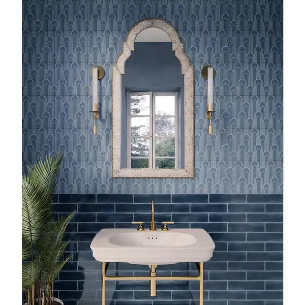 Oval Navy Blue - Tiles and Deco