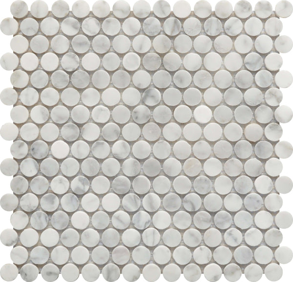 Mosaic Marble Penny Round 12X12 - Tiles and Deco