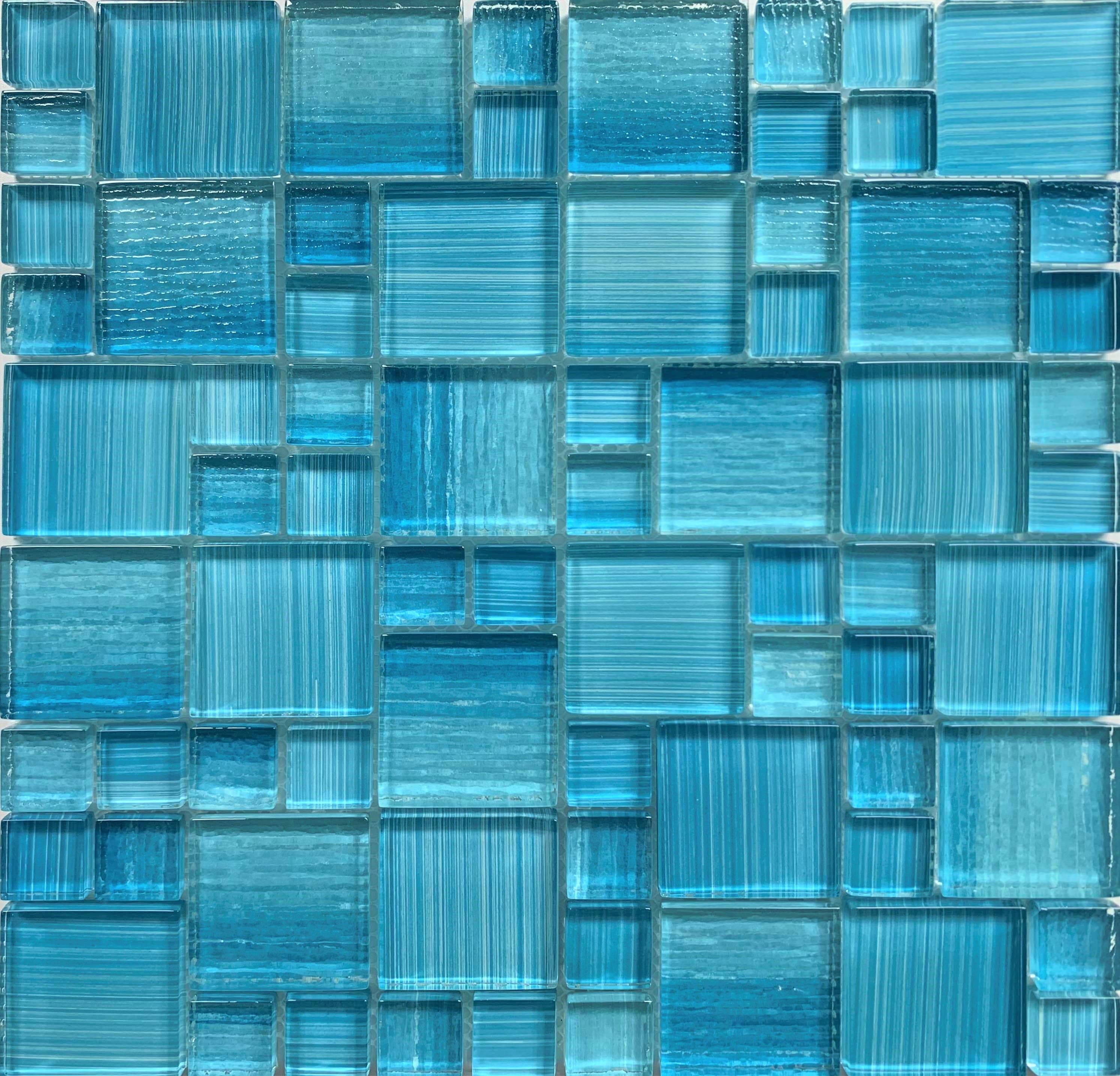 Cocoa Aqua Mix Pool Tile - Tiles and Deco