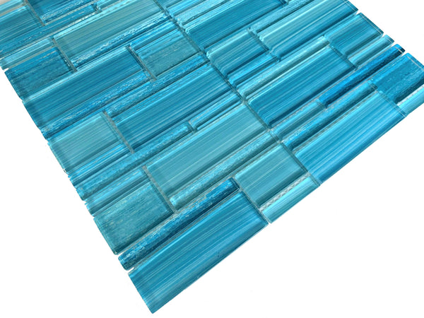 Cocoa Aqua Linear Pool Tile - Tiles and Deco
