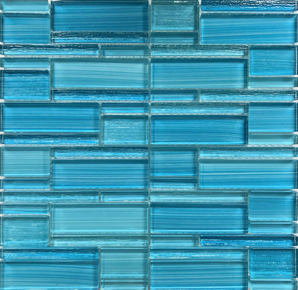 Cocoa Aqua Linear Pool Tile - Tiles and Deco