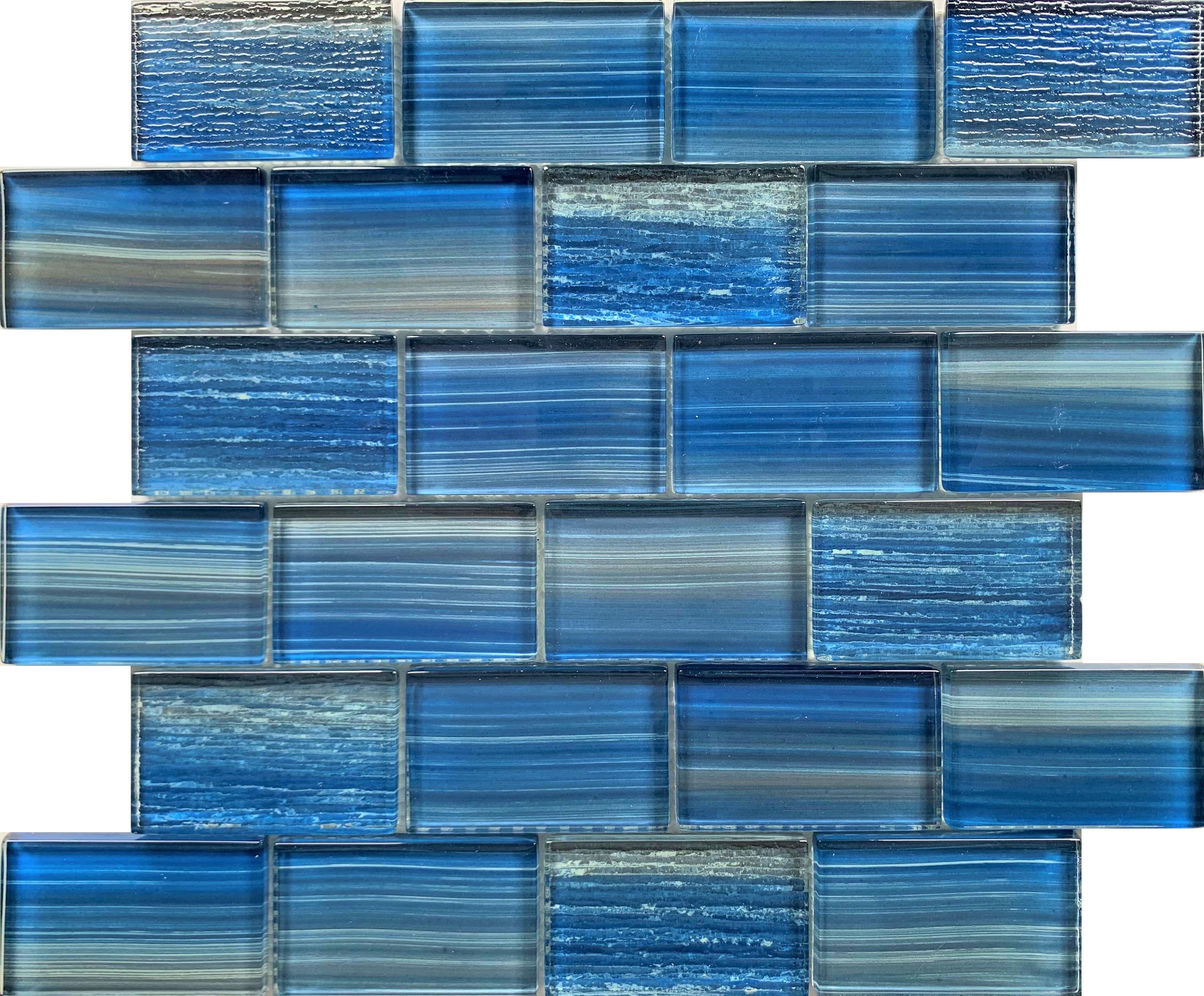 Cocoa Blue 2X3 Pool Tile - Tiles and Deco