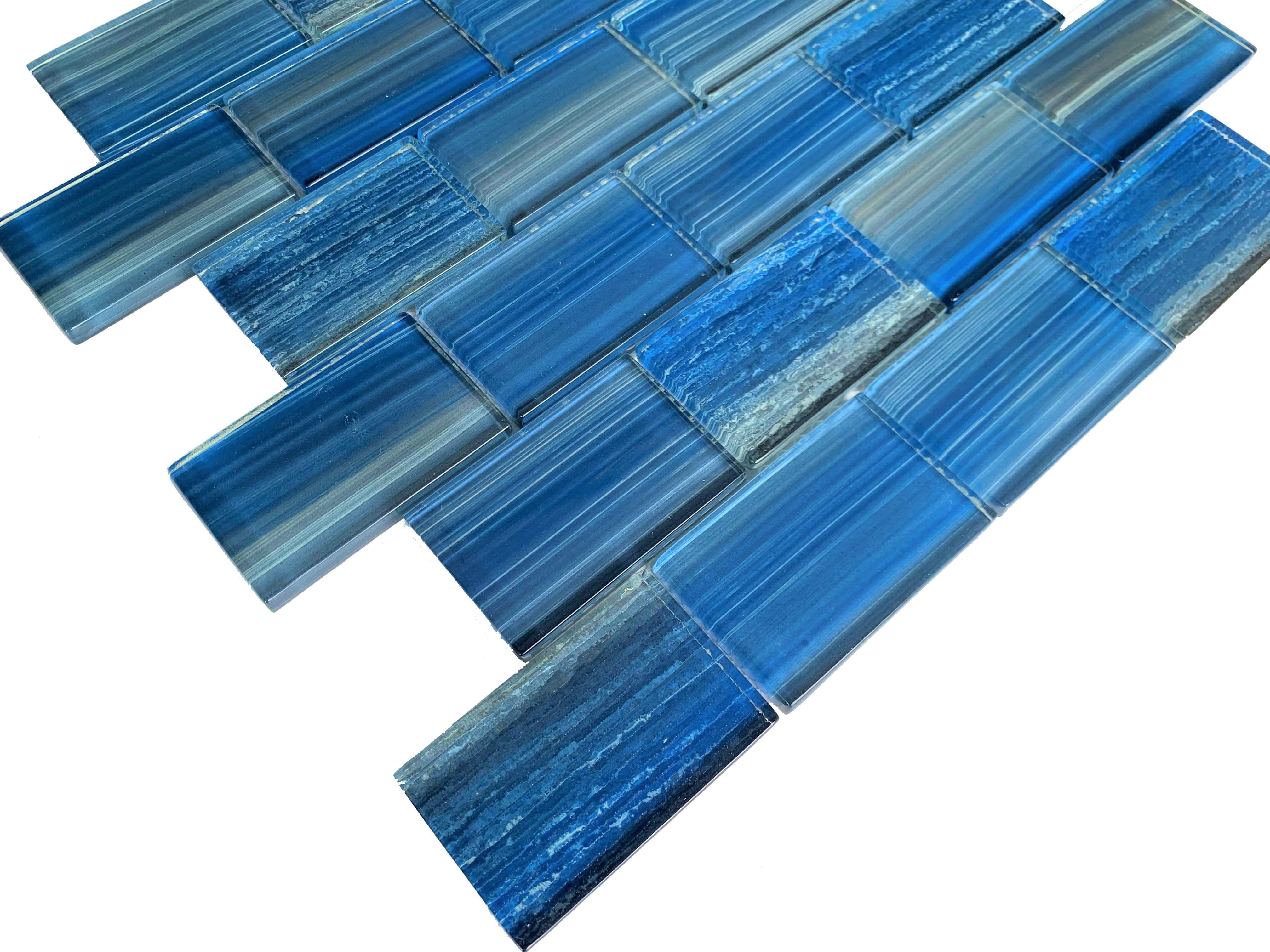 Cocoa Blue 2X3 Pool Tile - Tiles and Deco