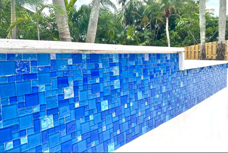 Bahamas Dark Blue Mix - Pool Tiles - Tiles and Deco