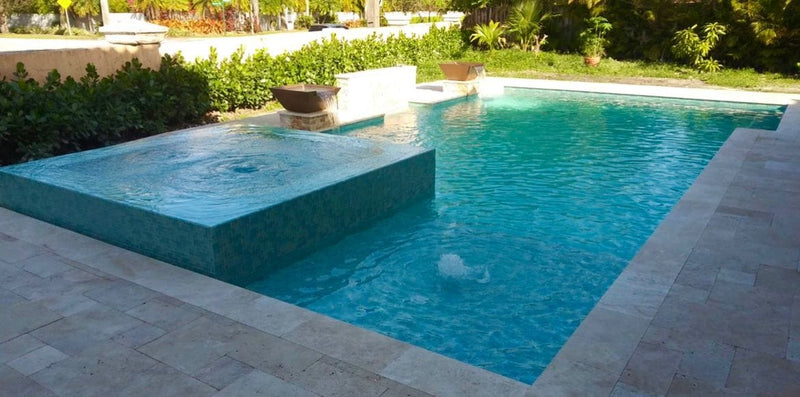 Bahamas Aqua Mix Pool Tile| Iridescent Tile| - Tiles and Deco