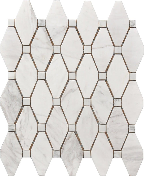 Mosaic Large Marble Rhombus 12x12 - Tiles and Deco