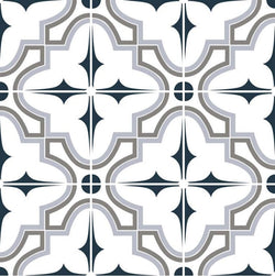 Hydraulic Market Blue Tile 8″x8″ - Tiles and Deco
