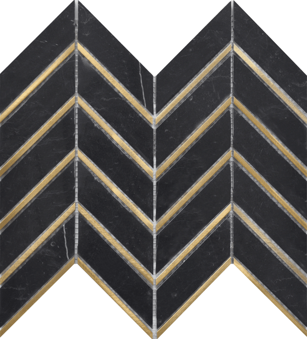 Mosaic NERO Metal Arrow 10x12 - Tiles and Deco