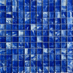 Picasso 1x1 tile is made of glass suitable for swimming pool, shower walls, backsplash, Jacuzzi, and spa - Tiles and Deco