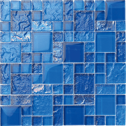 Bahamas Dark Blue Mix - Pool tile is suitable for swimming pool, shower walls, backsplash, Jacuzzi, and spa - Tiles and Deco