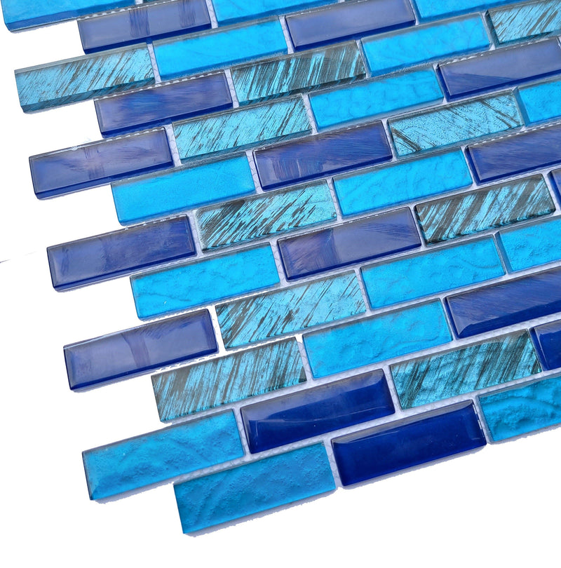 Splash Blue - Glass Tile - Tiles and Deco