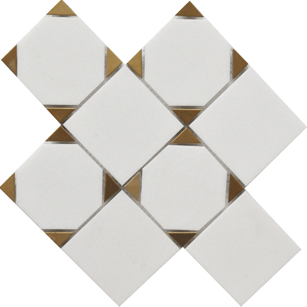 Mosaic Thassos Square 9x9 - Tiles and Deco